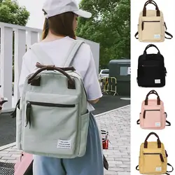 Школьный рюкзак, Однотонный женский новый рюкзак, сумка на плечо, большая вместительность, Студенческая сумка для девочек, женская сумка